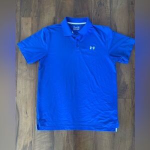 Men’s under armor polo, medium, blue